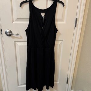 a new day Elegant Black Sleeveless Midi Dress